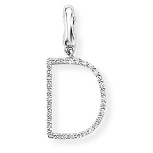 Load image into Gallery viewer, 9ct White Gold Diamond Initial Pendant (A-Z Available)
