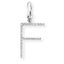 Load image into Gallery viewer, 9ct White Gold Diamond Initial Pendant (A-Z Available)
