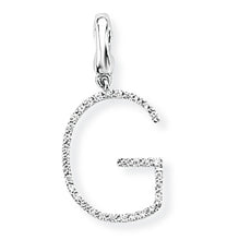 Load image into Gallery viewer, 9ct White Gold Diamond Initial Pendant (A-Z Available)

