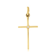 9CT Gold Diamond-Set Cross