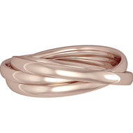9ct Rose Gold three Band 'Russian' Wedding Ring