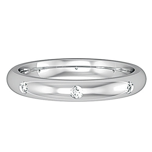 18ct Gold and Diamond Court Premium Wedding Band