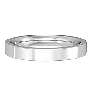 18ct White Gold Flat Court Premium Wedding Band