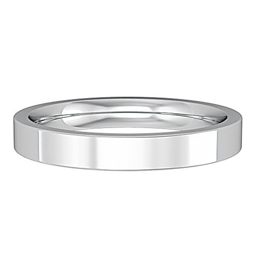 18ct White Gold Flat Court Premium Wedding Band