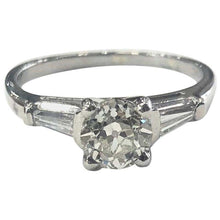Load image into Gallery viewer, Single Stone Diamond Engagement Ring 1.01 Carat Certified Diamond Platinum
