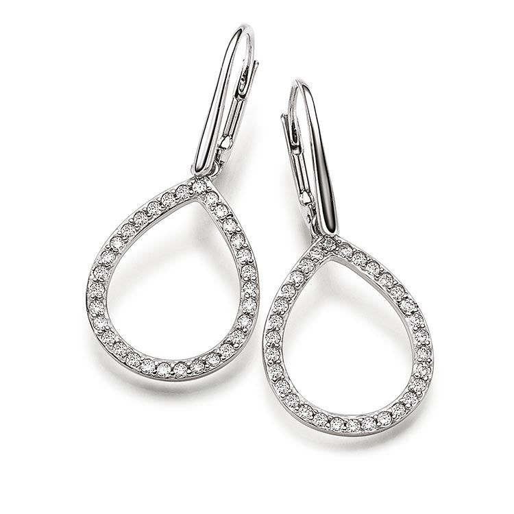 Silver Viventy CZ Drop Earrings