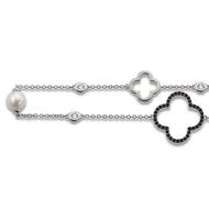 Viventy Silver CZ and Pearl Pendant