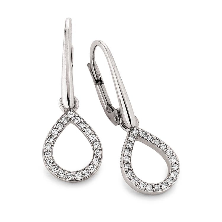 Silver Viventy CZ Drop Earrings