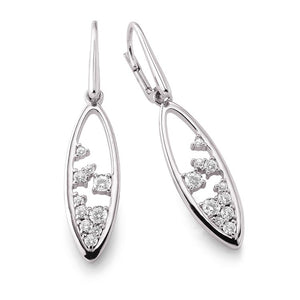 Silver Viventy CZ Drop Earrings