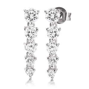 Silver Viventy CZ Hang Earrings