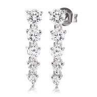 Silver Viventy CZ Hang Earrings