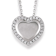 Viventy Silver CZ Heart Pendant