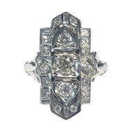 18 Carat White Gold Diamond Ring