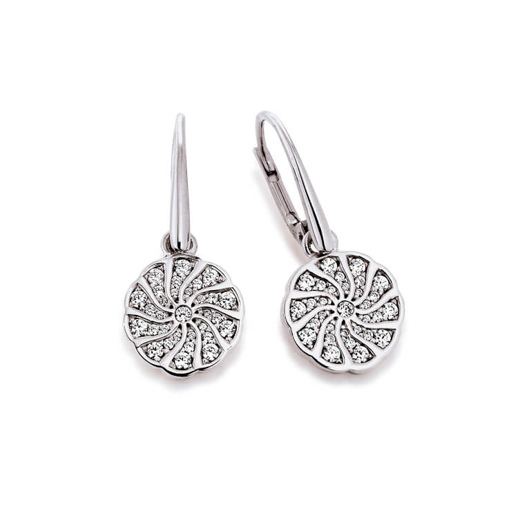Silver Viventy CZ Drop Earrings