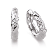 Silver Viventy CZ Hoop Earrings