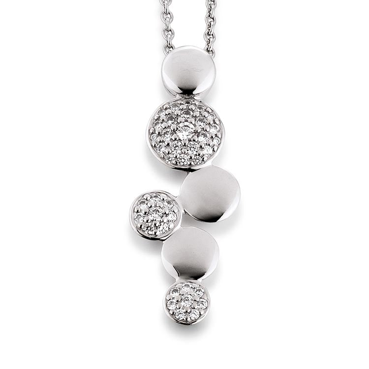 Viventy Silver CZ Drop Pendant
