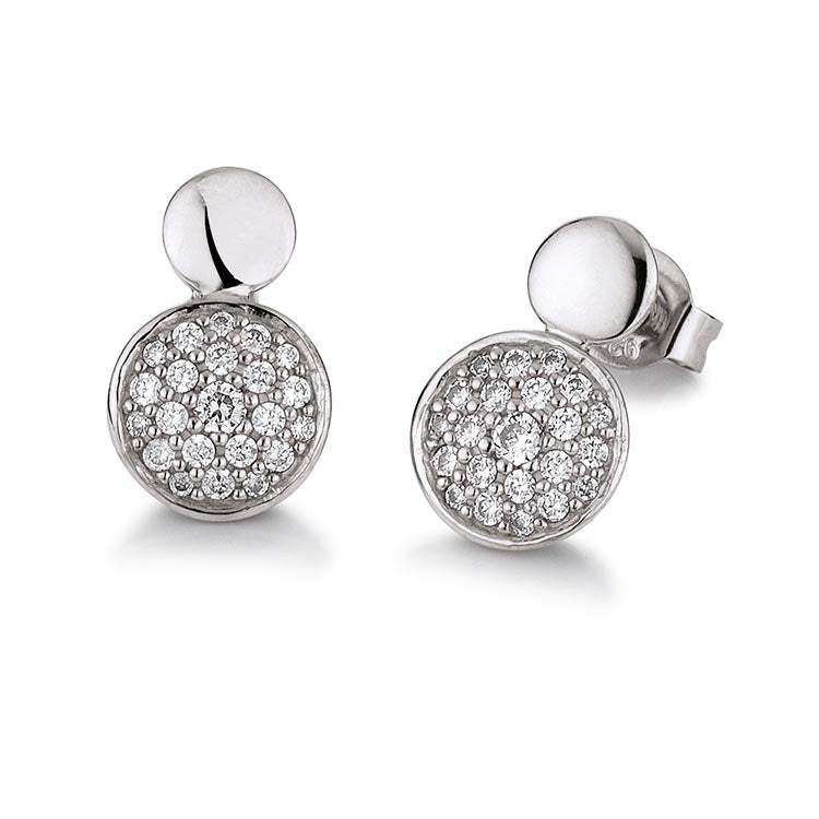 Silver Viventy CZ Earrings