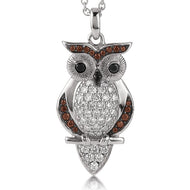 Viventy Silver CZ Owl Pendant