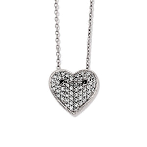 Viventy Silver CZ Heart Pendant