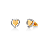 Silver Viventy Heart CZ Earrings