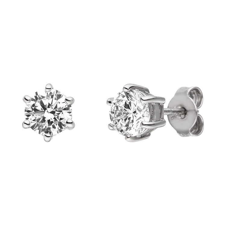 Silver Viventy CZ Stud Earrings