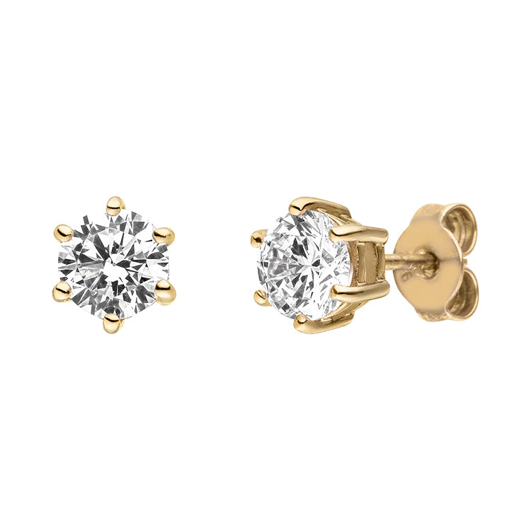 Silver Viventy CZ Stud Earrings