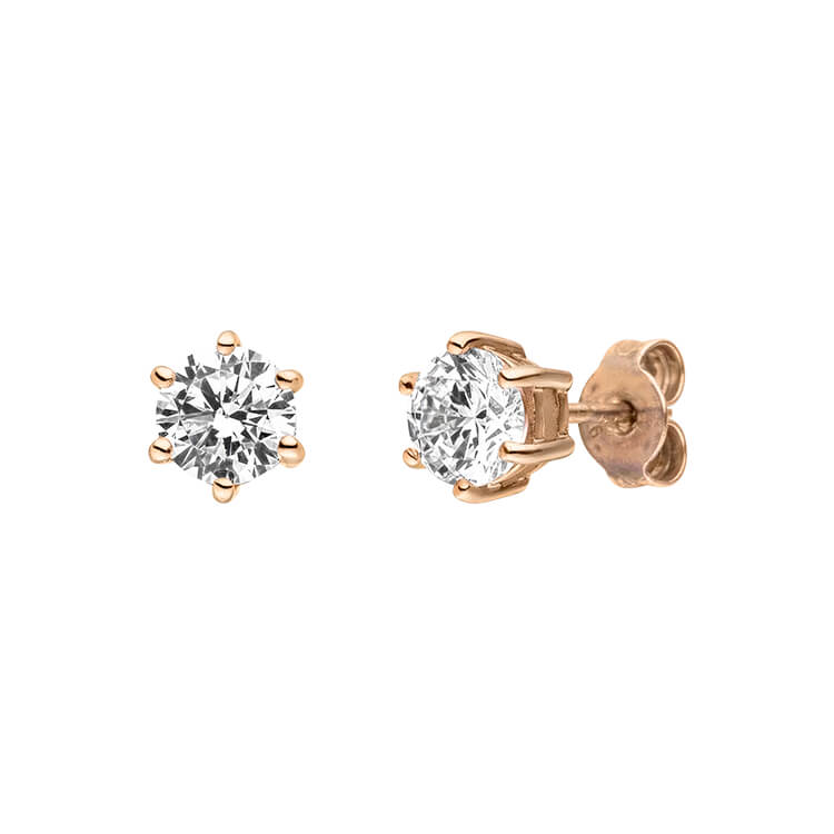 Silver Viventy CZ Stud Earrings
