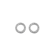 Silver Hot Diamonds Circle Earrings