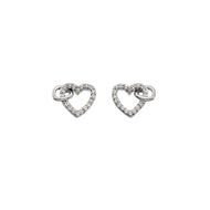 Silver Hot Diamonds Heart Earrings