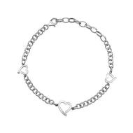 Silver Hot Diamonds Heart Bracelet