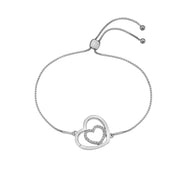 Silver Hot Diamonds Heart Bracelet