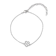 Silver Hot Diamonds Flower Bracelet