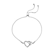 Silver Hot Diamonds Heart Bracelet