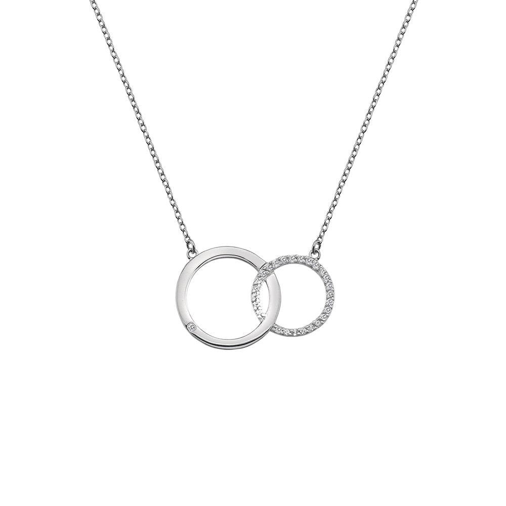 Silver Hot Diamonds Circle Pendant