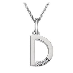 Sterling Silver Initial Pendant (A-Z Available)