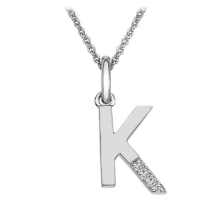 Sterling Silver Initial Pendant (A-Z Available)