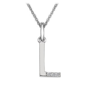 Sterling Silver Initial Pendant (A-Z Available)