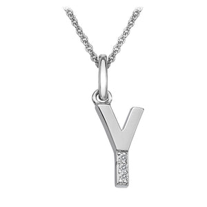 Sterling Silver Initial Pendant (A-Z Available)