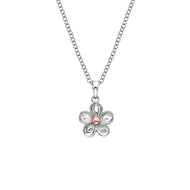 Silver Hot Diamonds Flower Pendant