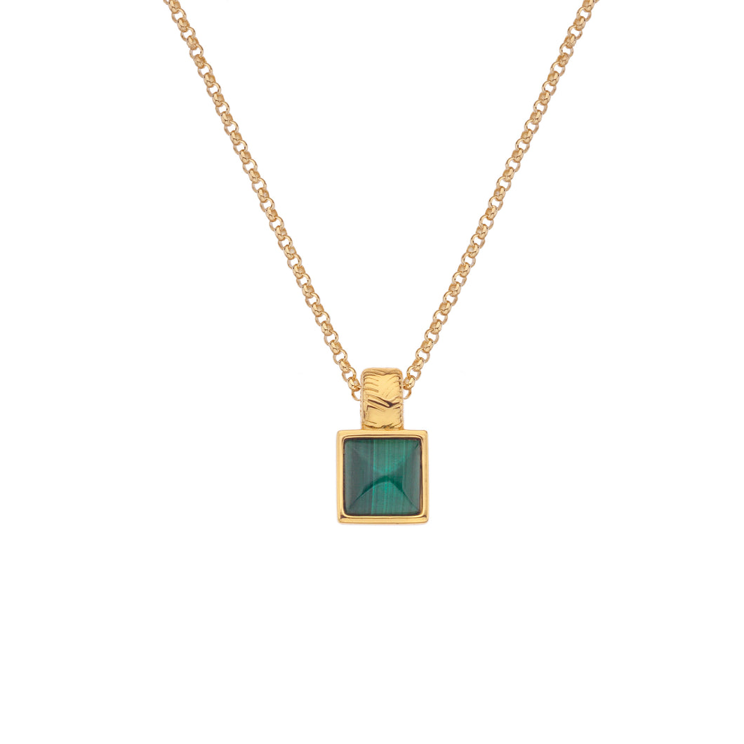Revive Malachite Square Pendant |  Hot Diamonds | Jac Jossa