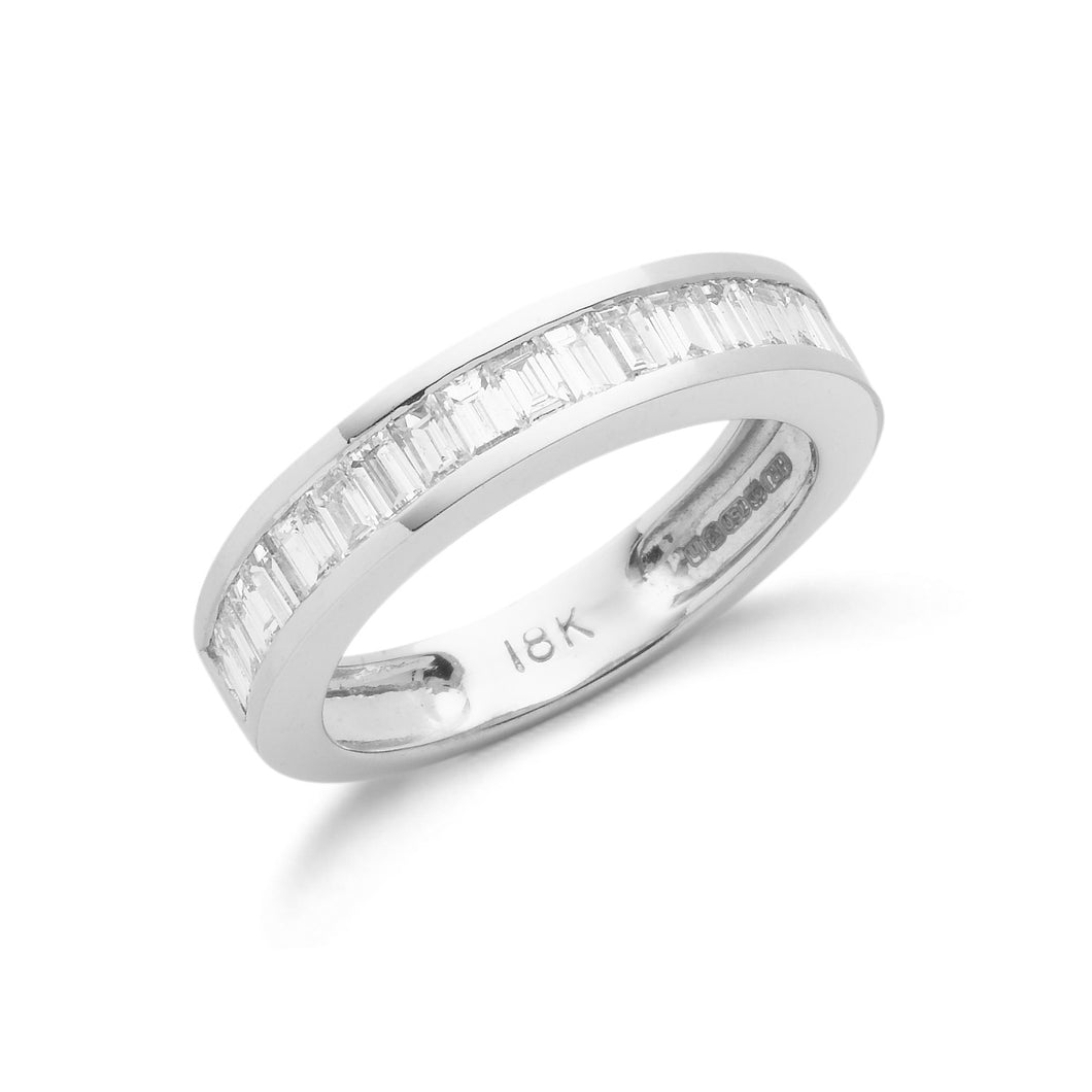 18ct White Gold Baguette Diamond 1.00ct Eternity Ring