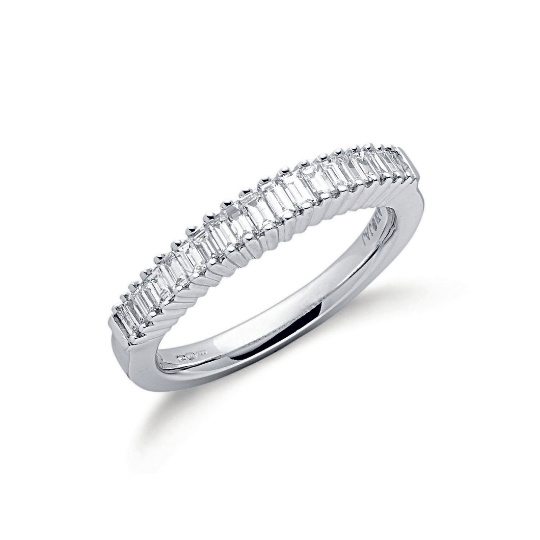 18ct White Gold Baguette Cut Diamond 0.50ct Eternity Ring