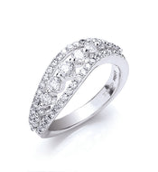 18ct White Gold Diamond 0.95ct Fancy Wave Eternity Ring