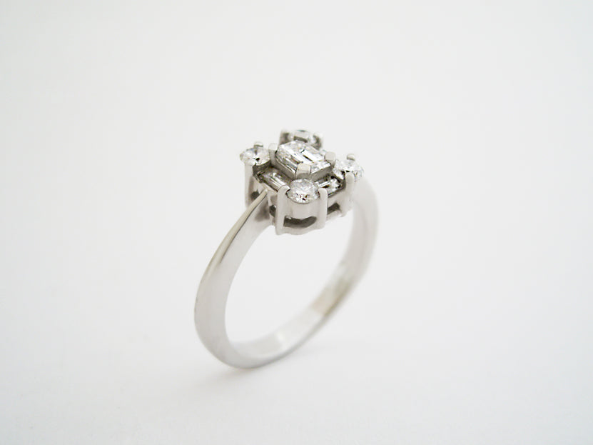 Diamond Baguette Cluster Ring