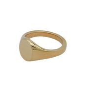 Oval Head 9ct Yellow Gold Signet Ring