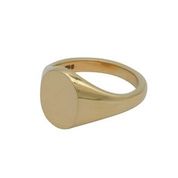 Oval Head 9ct Yellow Gold Signet Ring