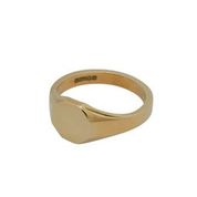 Hexagon Head 9ct Yellow Gold Signet Ring