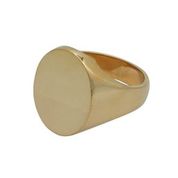 Oval Head Heavy Weight 9ct Yellow Gold Signet Ring