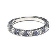 Sapphire and Diamond Half Eternity Ring