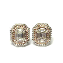 Load image into Gallery viewer, 18ct white and rose gold Diamond Earrings
